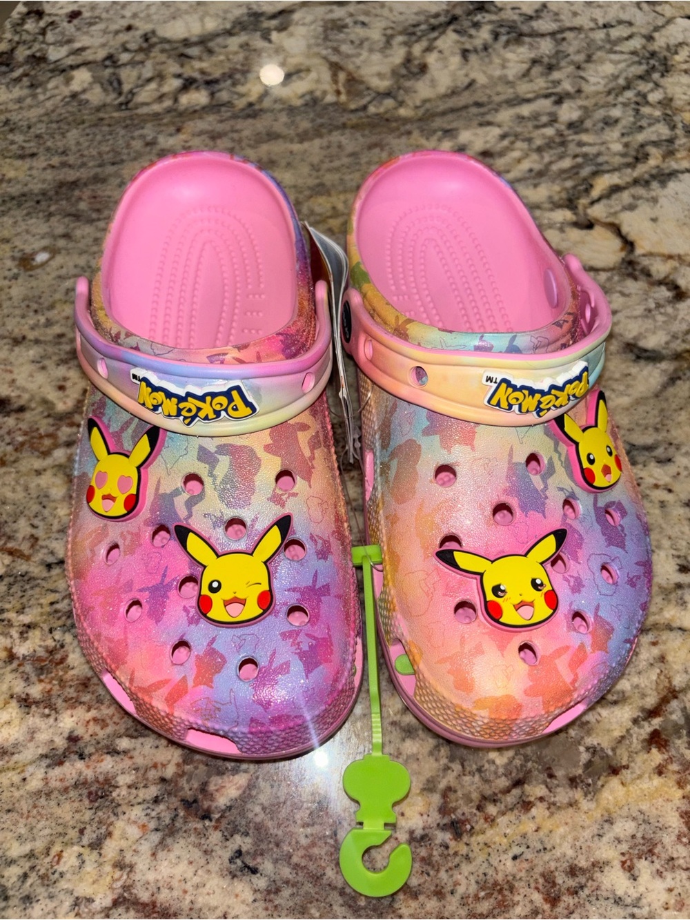 CROCS Kids Pink Pikachu Clog Sandals - Pokémon Themed NWT